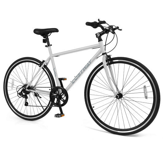 26 Inch Mountain Bike Adjustable with 6-Speed and All-terrain Rubber Wheels-Gray - Color: Gray - Size: 26 inches LuxuryLifeWay Online Store