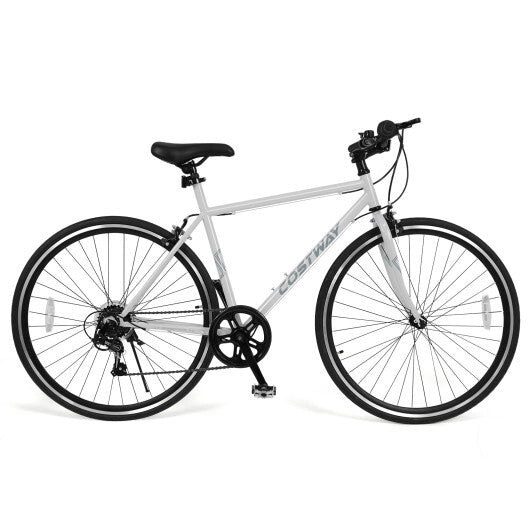 26 Inch Mountain Bike Adjustable with 6-Speed and All-terrain Rubber Wheels-Gray - Color: Gray - Size: 26 inches LuxuryLifeWay Online Store