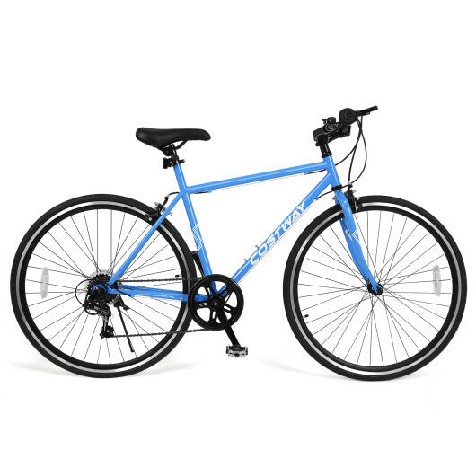 26 Inch Mountain Bike Adjustable with 6-Speed and All-terrain Rubber Wheels-Blue - Color: Blue - Size: 26 inches LuxuryLifeWay Online Store