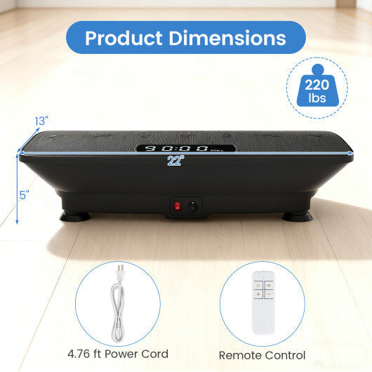Vibration Plate Exercise Machine with Gravity Sensor for Home-Black LuxuryLifeWay Online Store