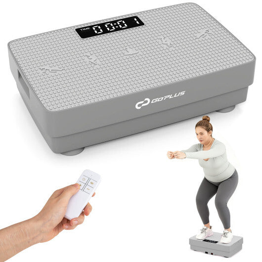 Vibration Plate Exercise Machine with Gravity Sensor and Remote Control for Home Gym-Gray LuxuryLifeWay Online Store