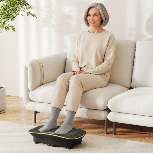 Vibration Plate Exercise Machine for Lymphatic Drainage and Weight Loss with 10 Speed Intensities-Black LuxuryLifeWay Online Store