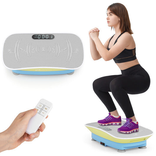 Vibration Plate Exercise Machine for Lymphatic Drainage and Weight Loss with 10 Speed Intensities-Black LuxuryLifeWay Online Store