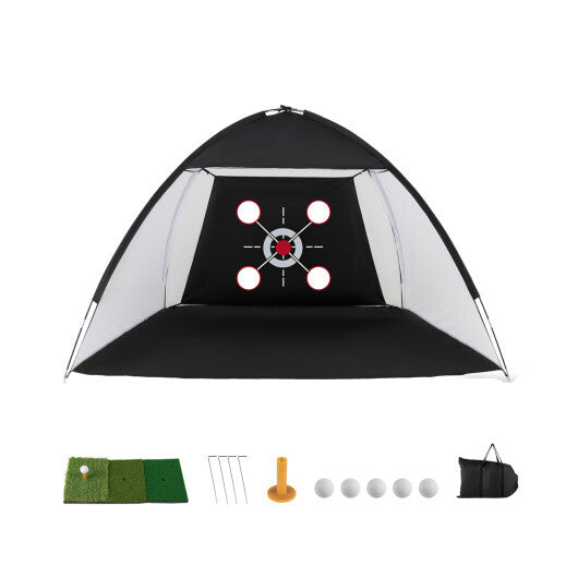 10.3 x 6.5 Feet Golf Practice Net with Foldable Tri-Turf Mat LuxuryLifeWay Online Store