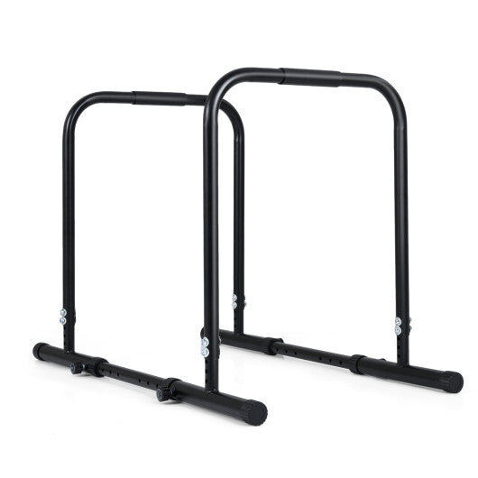 Adjustable Dip Bar Station with 660 LBS Capacity for Home Gym-Black LuxuryLifeWay Online Store