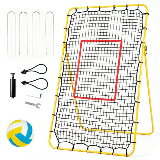 Volleyball Rebounder Net with 4 Adjustable Angles for Bumping and Spiking LuxuryLifeWay Online Store