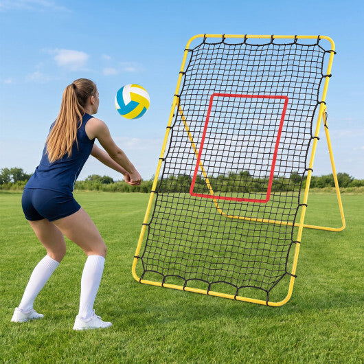 Volleyball Rebounder Net with 4 Adjustable Angles for Bumping and Spiking LuxuryLifeWay Online Store