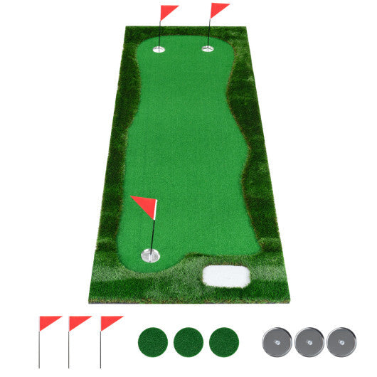 10 x 3.5ft Golf Putting Green with 3 Hole Cups and 3 Flags for Home Backyard Garage Office LuxuryLifeWay Online Store