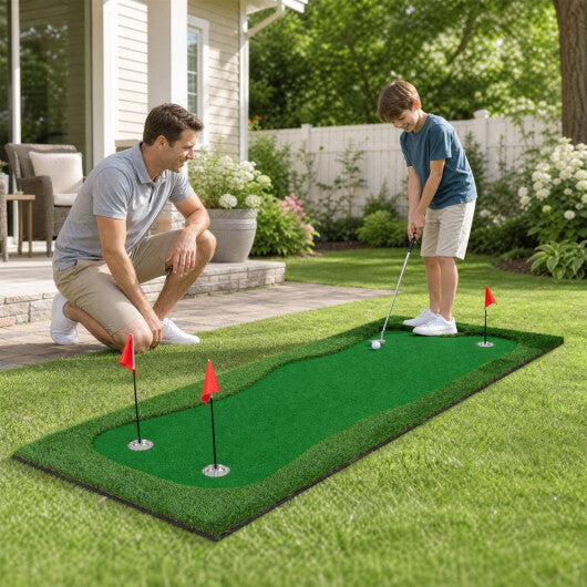10 x 3.5ft Golf Putting Green with 3 Hole Cups and 3 Flags for Home Backyard Garage Office LuxuryLifeWay Online Store