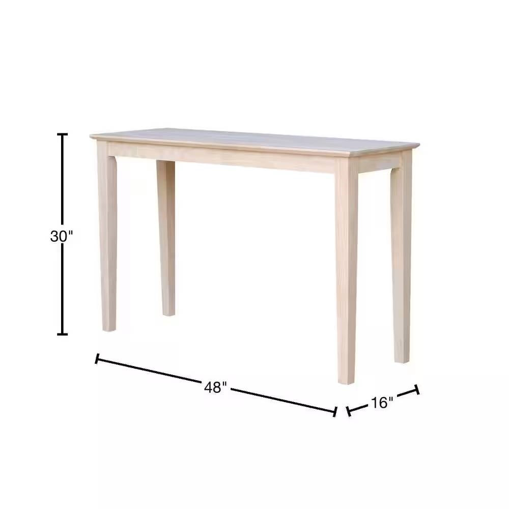 Unfinished Solid Wood 4-ft. Farmhouse Console Sofa Table LuxuryLifeWay Online Store