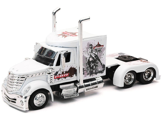 International Lonestar Truck Tractor White "PBR Professional Bull Riders" 1/43 Diecast Model by New Ray LuxuryLifeWay Online Store
