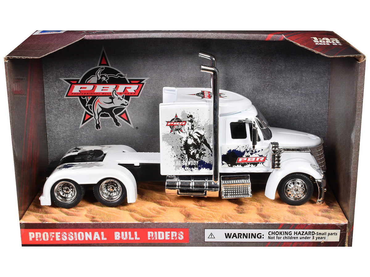 International Lonestar Truck Tractor White "PBR Professional Bull Riders" 1/43 Diecast Model by New Ray LuxuryLifeWay Online Store