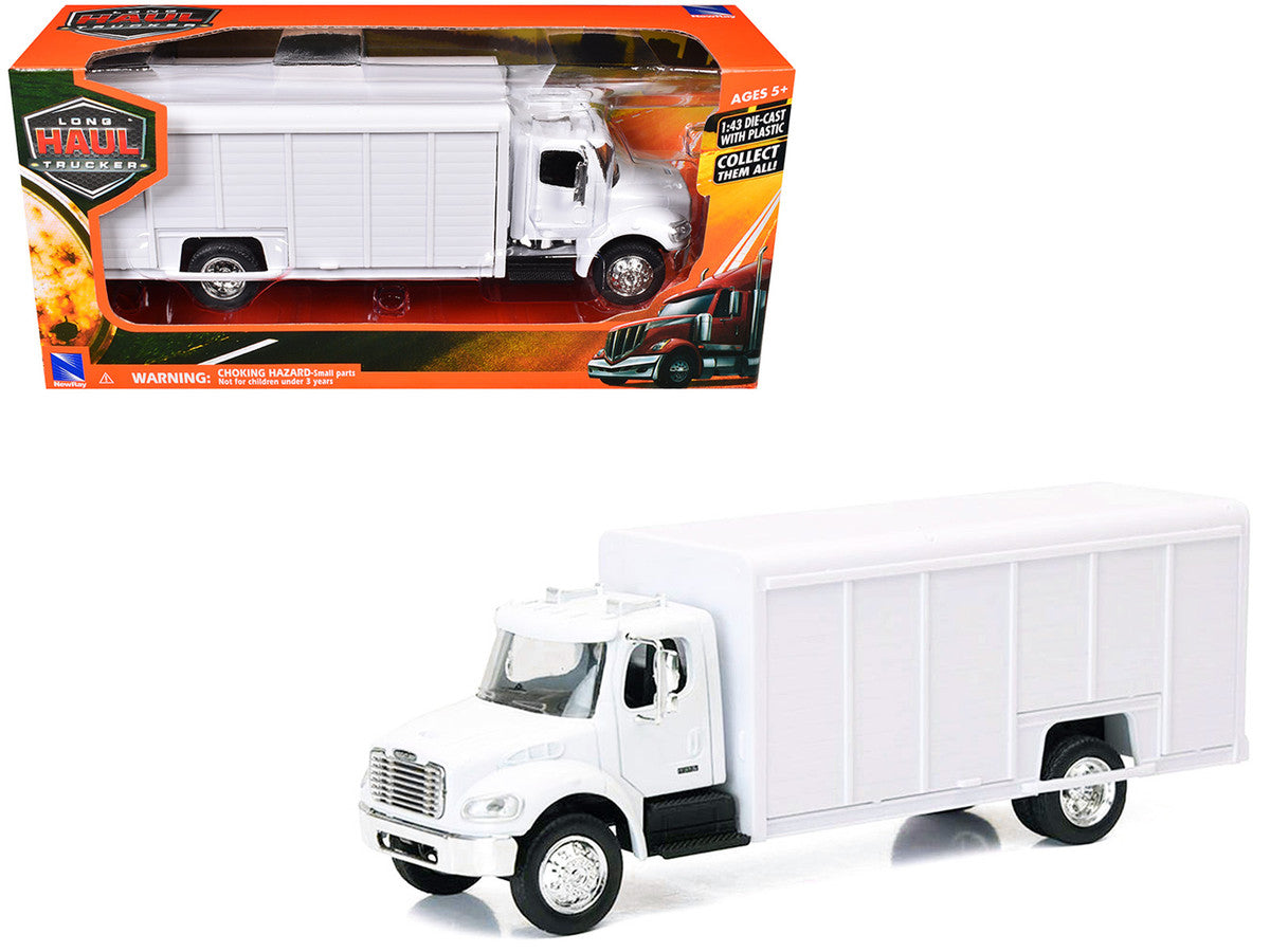 Freightliner M2 Beverage Truck White "Long Haul Trucker" Series 1/43 Diecast Model by New Ray LuxuryLifeWay Online Store