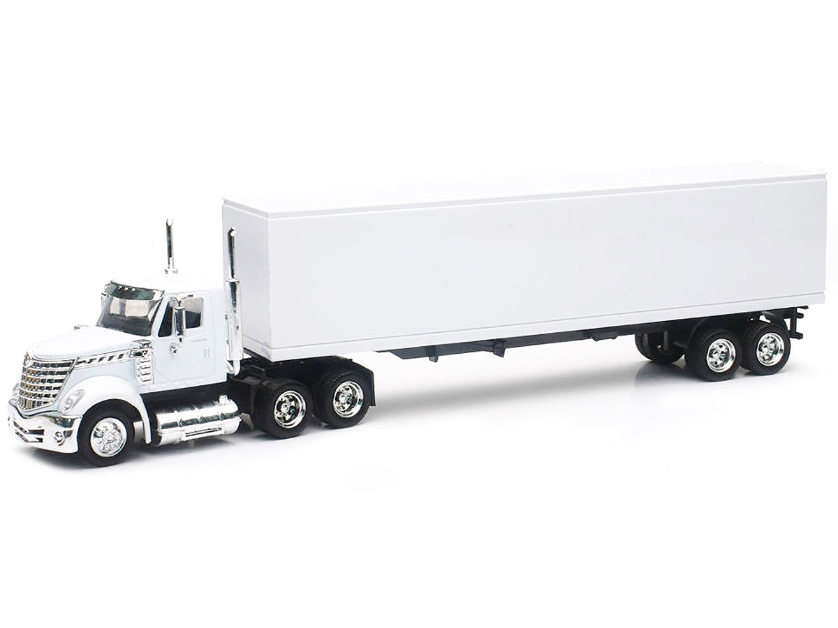 International LoneStar Truck with Dry Goods Trailer White "Long Haul Truckers" Series 1/43 Diecast Model by New Ray LuxuryLifeWay Online Store