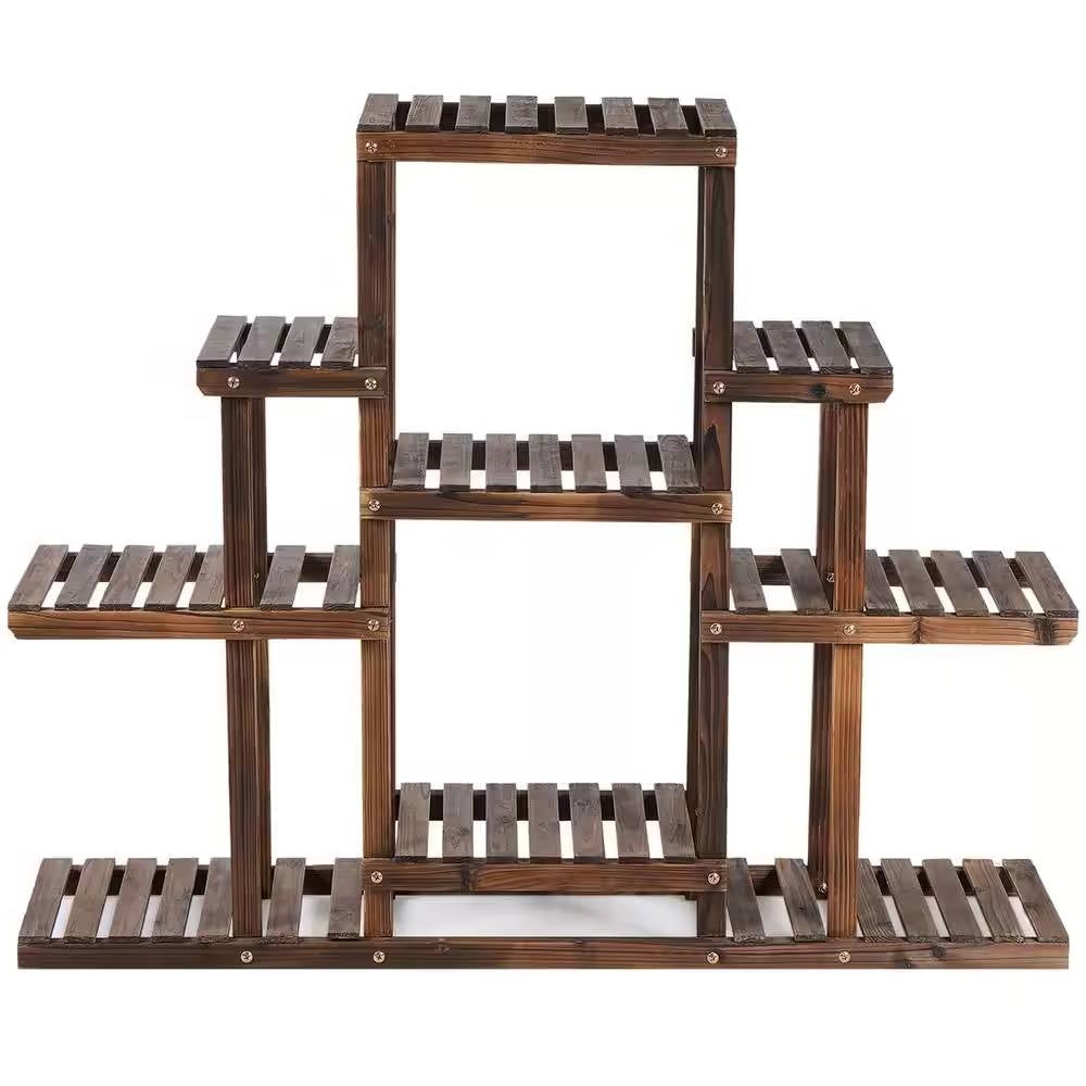 Modern Farmhouse 6-tier Wooden Bookcase Plant Stand Shelving Unit LuxuryLifeWay Online Store