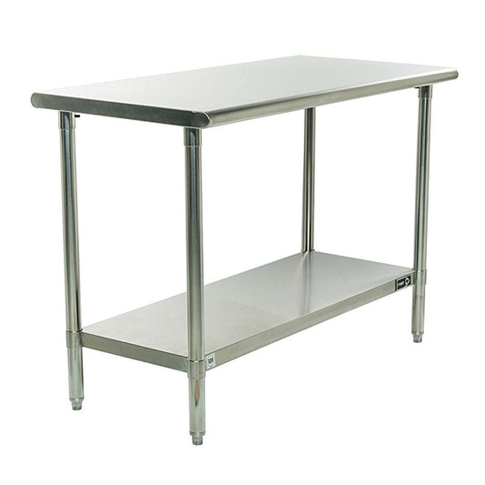 Stainless Steel Top Food Safe Prep Table Utility Work Bench with Bottom Shelf LuxuryLifeWay Online Store