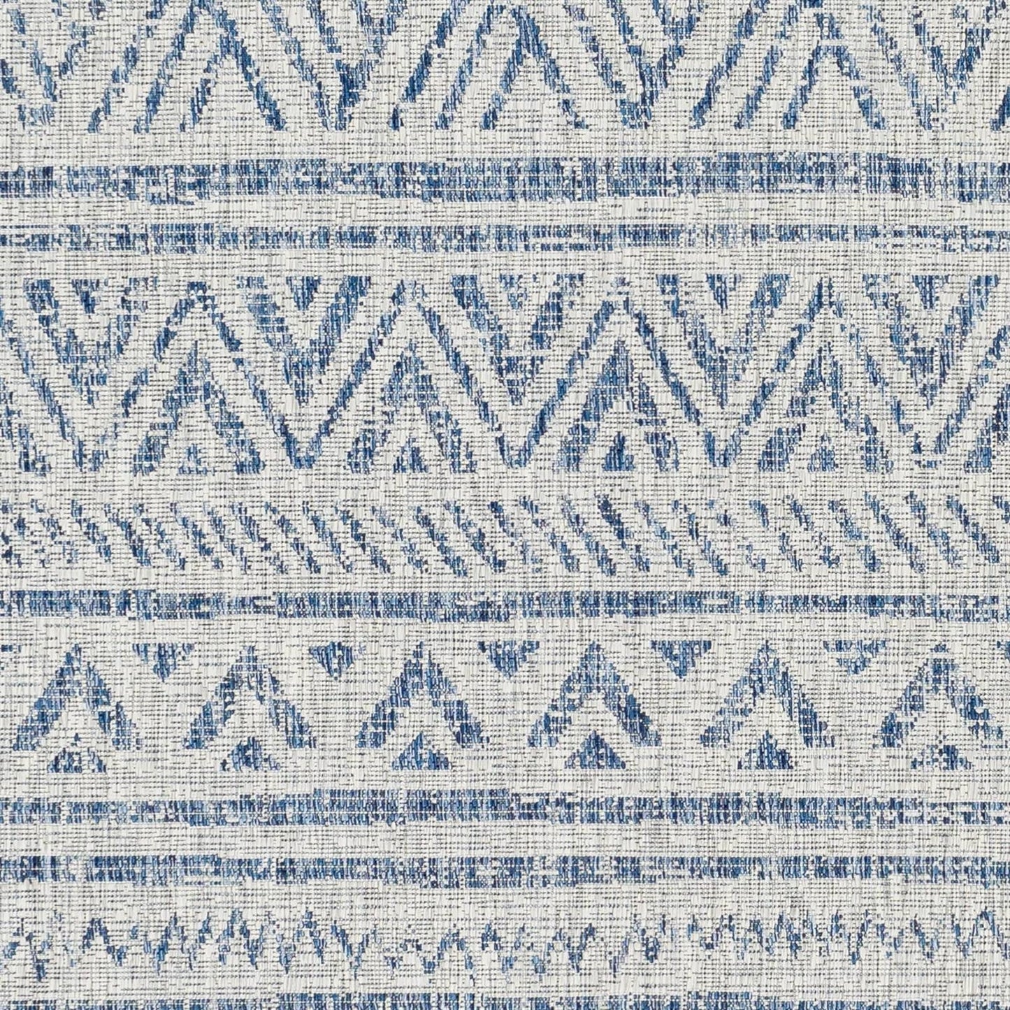 8 ft. x 10 ft. Blue Grey Chevron Coastal Boho Style Indoor Outdoor Area Rug LuxuryLifeWay Online Store