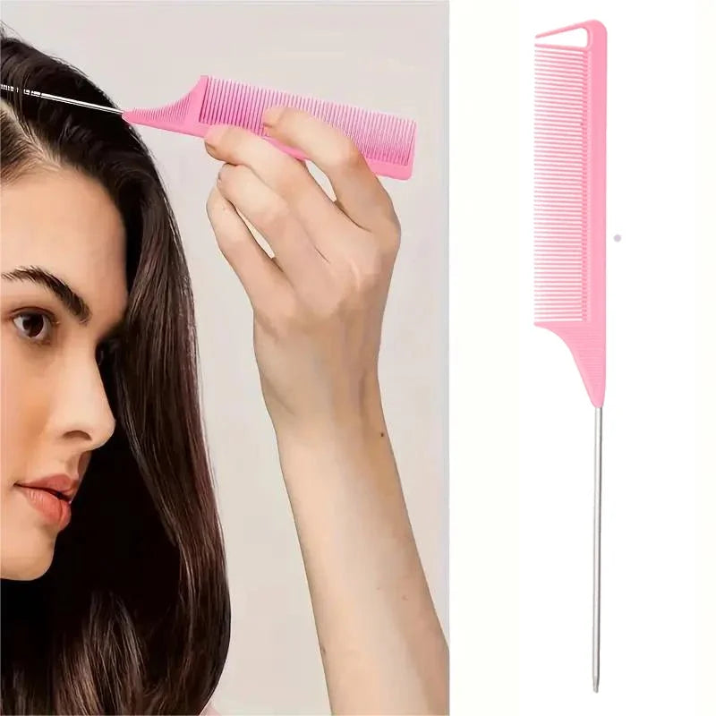 4pcs/Set Hairdressing Tools Set spray Bottle Rat Tail Comb Teasing Hair Brush Edge Control Hair comb For Combing Smoothing Hair Tri Light Beauty