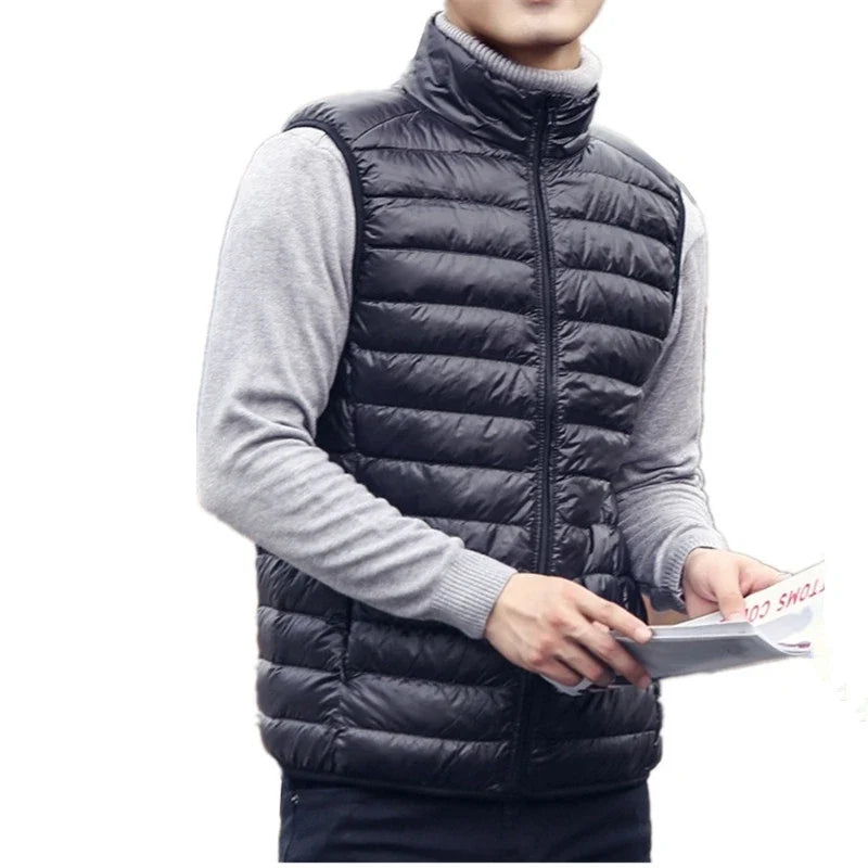 Men's Sleeveless Puffer Jackets Fashion Brand Men Down Vest Coats New Winter Casual Lightweight Down Duck Vest Coats Male LadyShow.Store