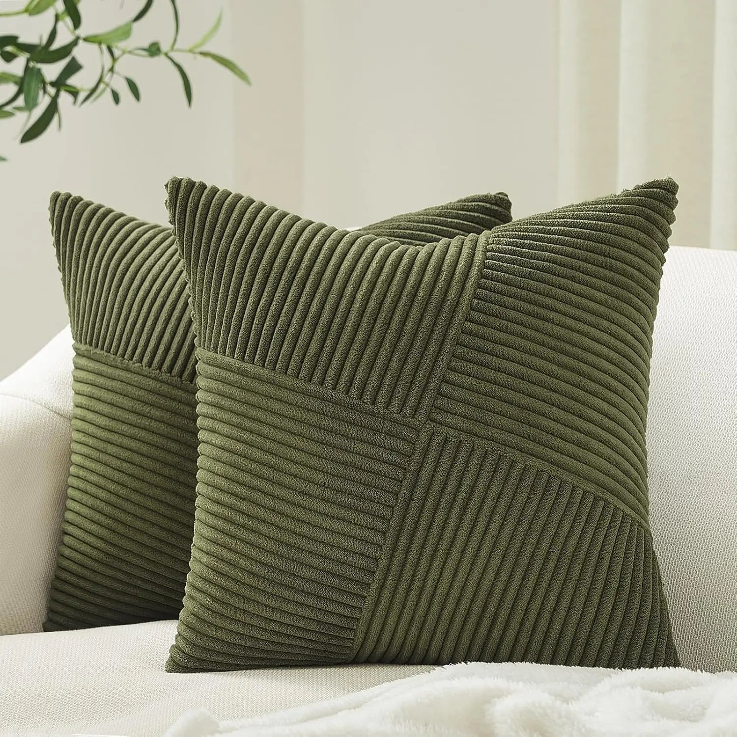 2025 New Spring Decorative Throw Pillow Covers Corduroy Boho Windmill Textured Cushion Cover 45x45CM Pillowcases Home Decor Pi-Mart