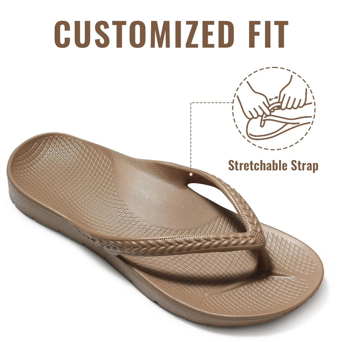 CRACOMIN New Women's Flip Flops Orthopedic Slippers With Arch Support Unisex House Sandals Summer Outdoor Non-slip Beach Slides Pi-Mart