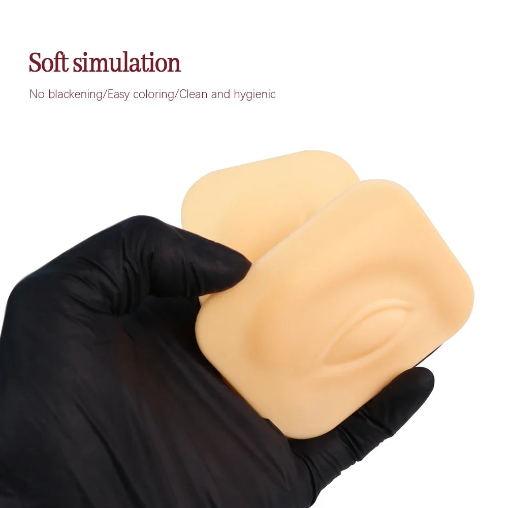 Premium 5D Silicone Eyebrow Tattoo Practice Training Skin Pad for Eye Permanent Makeup Board Beauty Academy Cosmetic Synthetic Pi-Mart