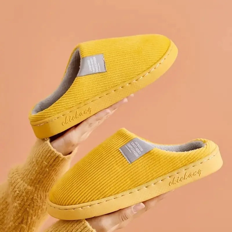 Women's Men's Thick Soft Bottom Home Slippers Household Plush Slippers Anti-slip Thermal Slippers Indoor Winter LadyShow.Store