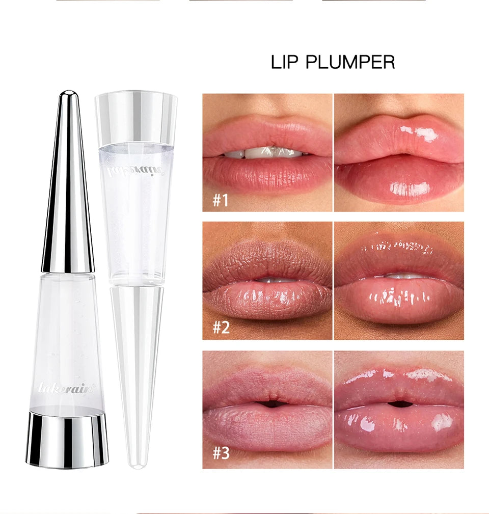 Lakerain Instant Lip Plumper Gloss Oil Lip Long-Lasting Moisturizer Volume Boosting Lip Oil Volumizing & Hydrating Non-Dry Plump Pi-Mart