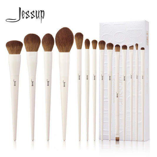 Jessup Makeup Brushes 14pc Makeup Brush set Synthetic Foundation Brush Powder Contour Eyeshadow Liner Blending Highlight T329 Tri Light Beauty