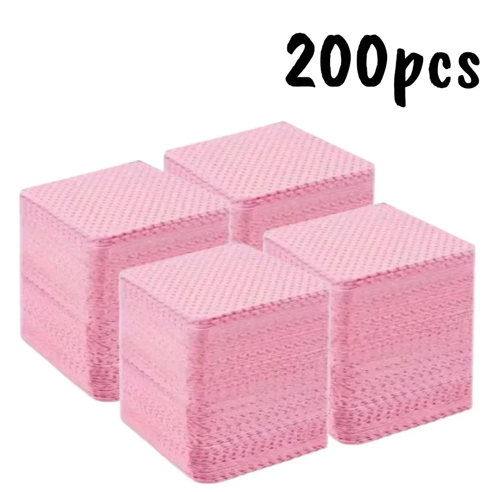 20/600pcs Lint-Free Gel Nail Wipes Aluminum-Free Cleansing Tissues Nail Polish Remover Pads for NaiArt Beauty Nail Cleaning Care Tri Light Beauty