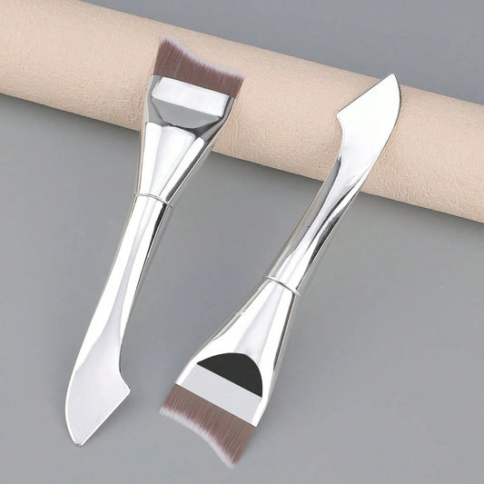 Upgraded Crescent Design Foundation Makeup Brush Ultra-thin Smooth Application Liquid Mask Spatula Makeup Brushes Beauty Tools Pi-Mart