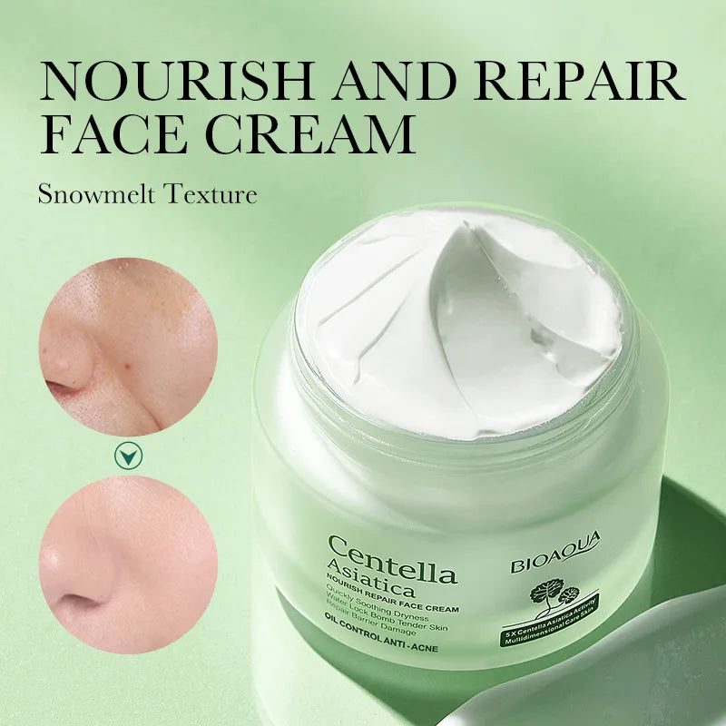 BIOAQUA Asiatic Centella Face Cream Moisturizing Whitening Anti-Aging Anti Acne Facial Cream Beauty Face Skin Care Products Tri Light Beauty