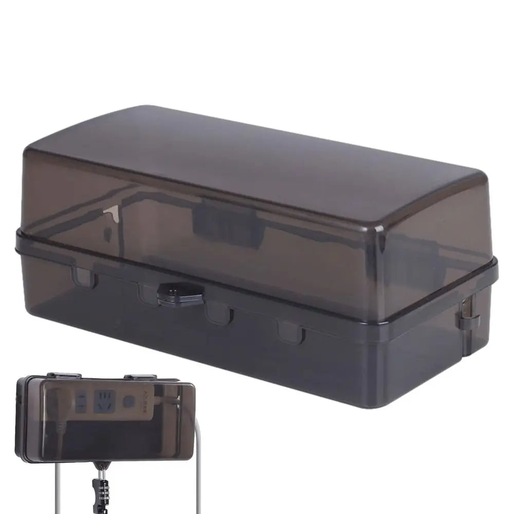 Durable Plastic Plug Box Anti-theft Waterproof Cable Management Box Protect Outlet Weatherproof Extension Lead Cover Outdoor Pi-Mart