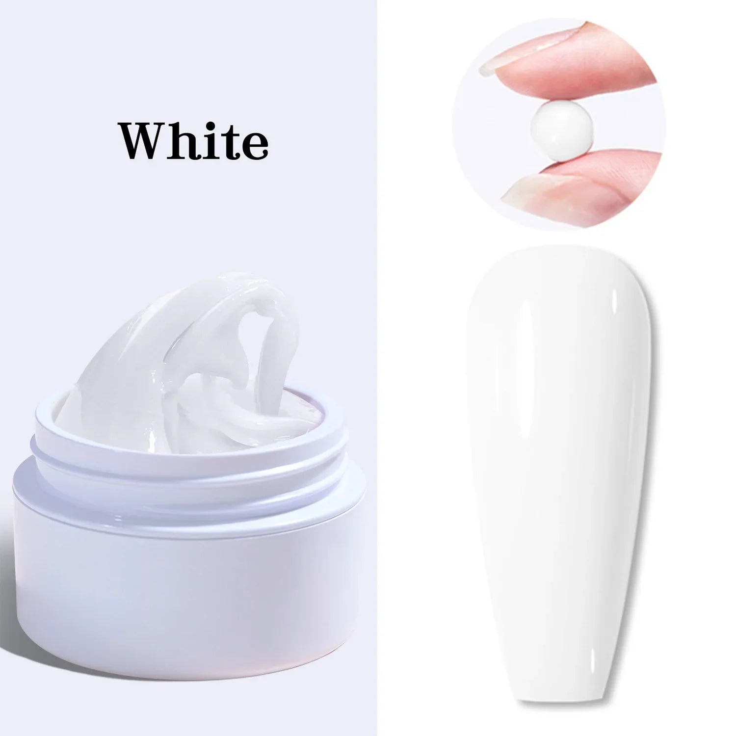 1 Jar White 3D Shaping Carving Non Stick Hand Extension Gel Nail Polish For Flower DIY Nail Art Extension Acrylic Nails Tools Tri Light Beauty