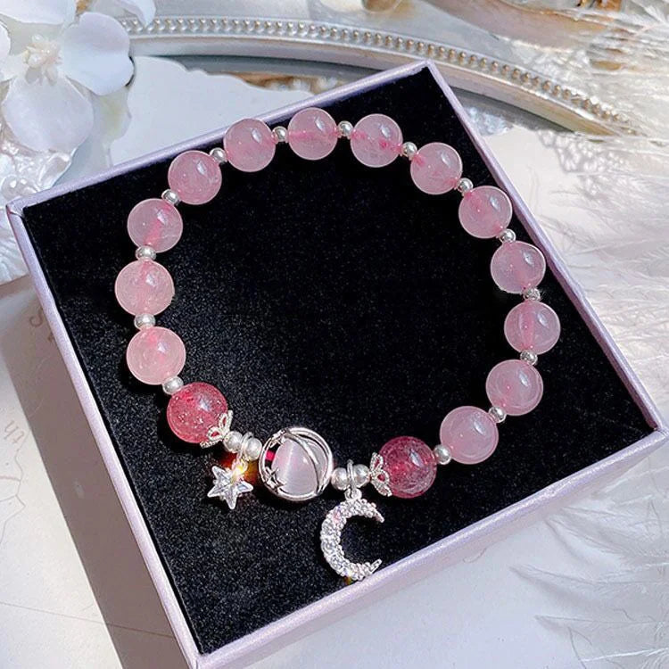 New Simple Beads Crystal Bracelet For Women Girls Korean ins Flower Fox Feather Tassel Bracelets Best Friend Jewelry Gifts 2024 Pi-Mart