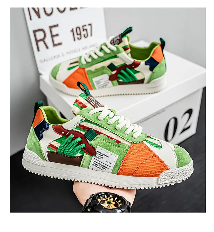 Large Size Men's White Sneakers Autumn Comfortable Non Slip Running Shoes Luxury Soft Sole Fashion Lace Up Outdoor Casual Shoes Pi-Mart
