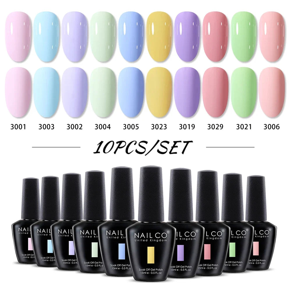 NAILCO 15ml Brown Nails Art Red Color Gel Nail Polish Semi-permanent UV Gel Polish Coffee Manicure Chocolate Hybrid Nail Varnish Tri Light Beauty