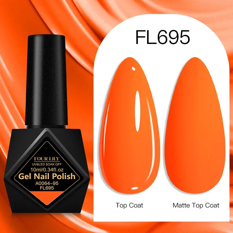 10ml Gel Nail Polish 162 Colors Nail Supplies Vernis Semi Permanent Nail Art Manicure Soak Off LED UV Gel Nail Varnishes Summer Tri Light Beauty