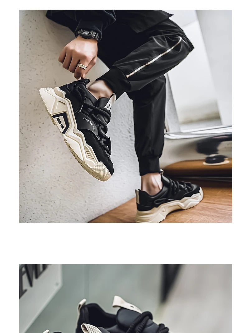 New Men's Casual Sneakers 2025 Spring Fashion Versatile Low-Top Skateboard Shoes for Men Suitable for Outdoor Sports Pi-Mart