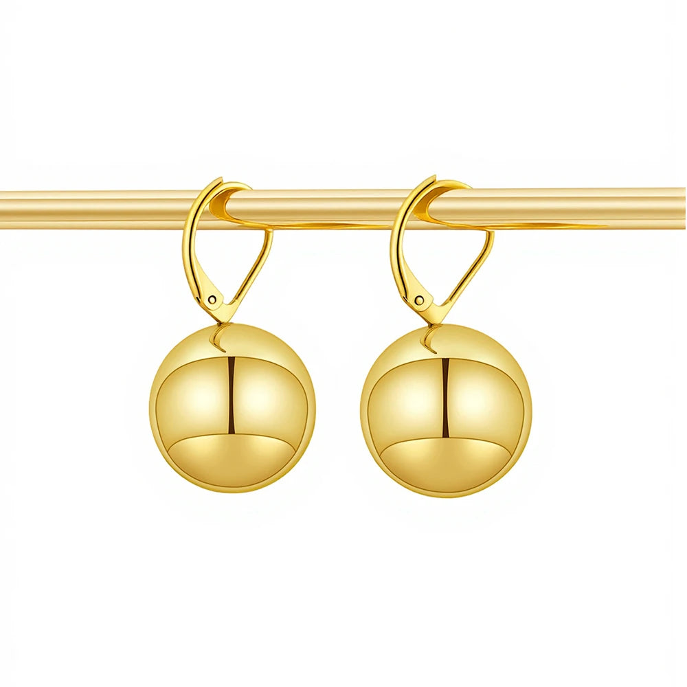 ENFASHION Aretes De Mujer Grossy Hollow Steel Ball Earrings For Women's Stainless steel 18K Plated Gold Fashion Jewelry E251838 Pi-Mart