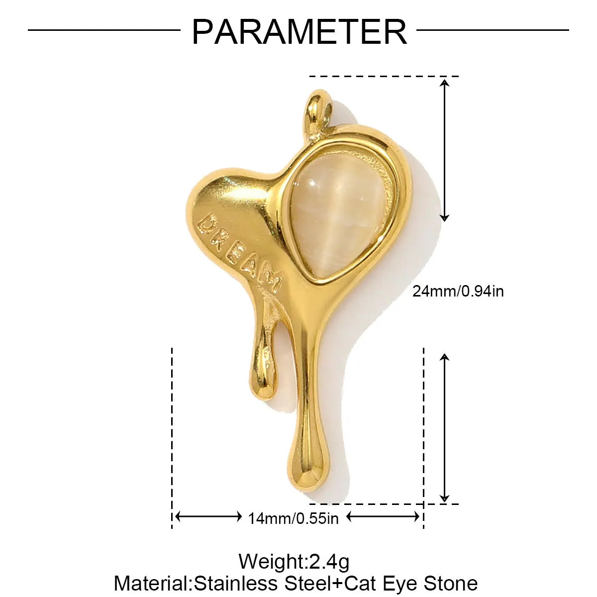 3pcs/Lot Stainless Steel 3D The Triumphal Arch Lovers Pendants Boot Heart Eye DIY Charms Women French Love Dog Dream Jewelry Pi-Mart