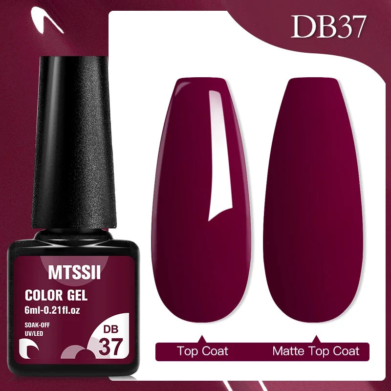 Mtssii 6ML Chocolate Color Gel Nail Polish Brown Semi Permanent UV Gel Autumn Winter Popular Soak Off Nail Art Gel Varnishes Tri Light Beauty