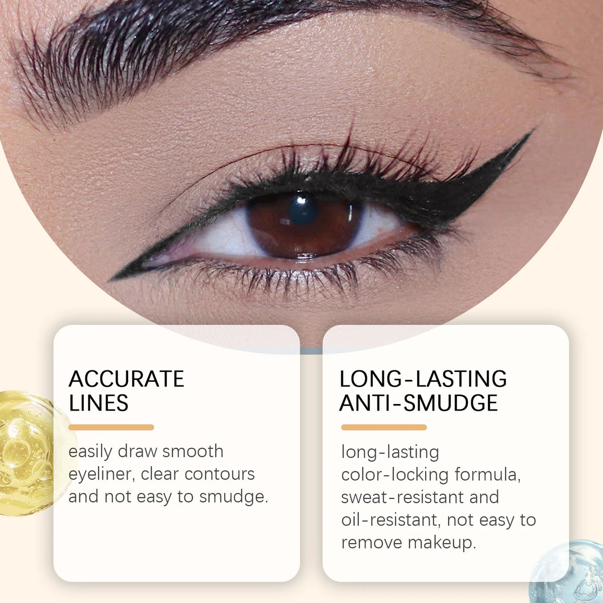 Zephoco Brown Eyeliner Pencil Waterproof Sweatproof Long Lasting Easy to Color Smooth Soft Gel Eyeliner Pencil Eye Makeup Set Pi-Mart