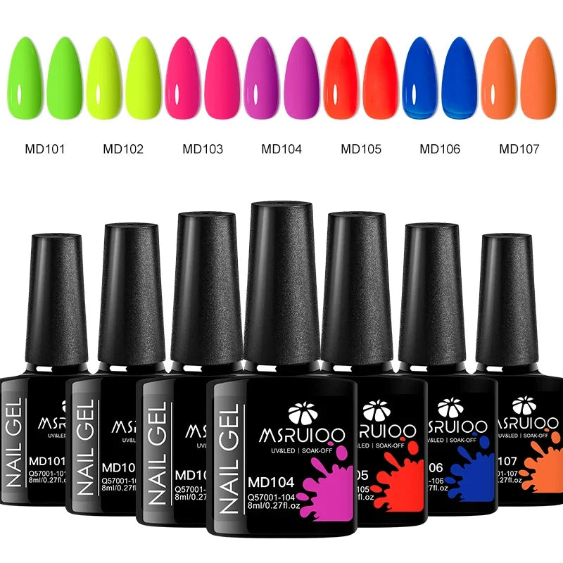 7pc Nail Gel Polish Set DIY Nail Art Design All For Decoration Soak Off UV Gel Long Lasting Manicure Painting Gel Vernis Kits Tri Light Beauty