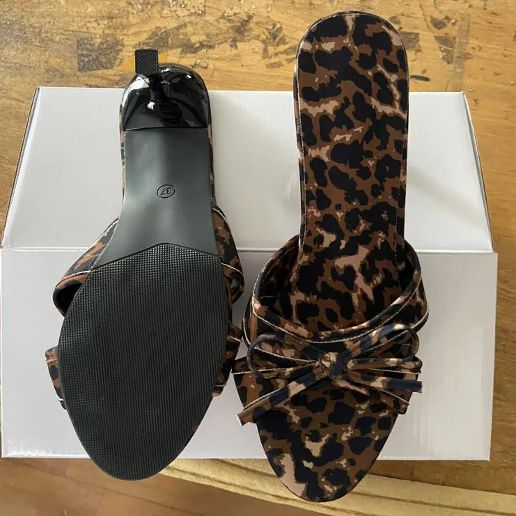 2024 Women Summer New Luxury Brand High Heel Sandals Versatile Simple Slim Heel Sandals Slippers LadyShow.Store
