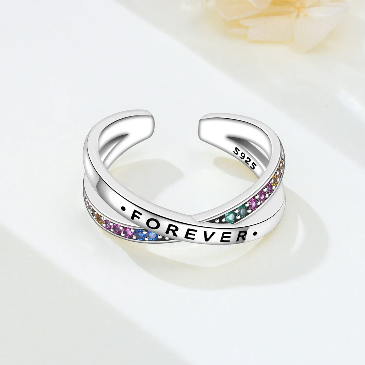 Original 925 Sterling Silver Open Ring Exquisite Panda Dolphin Adjustable Ring Original Daily Fine Jewelry Women Birthday Gifts Pi-Mart