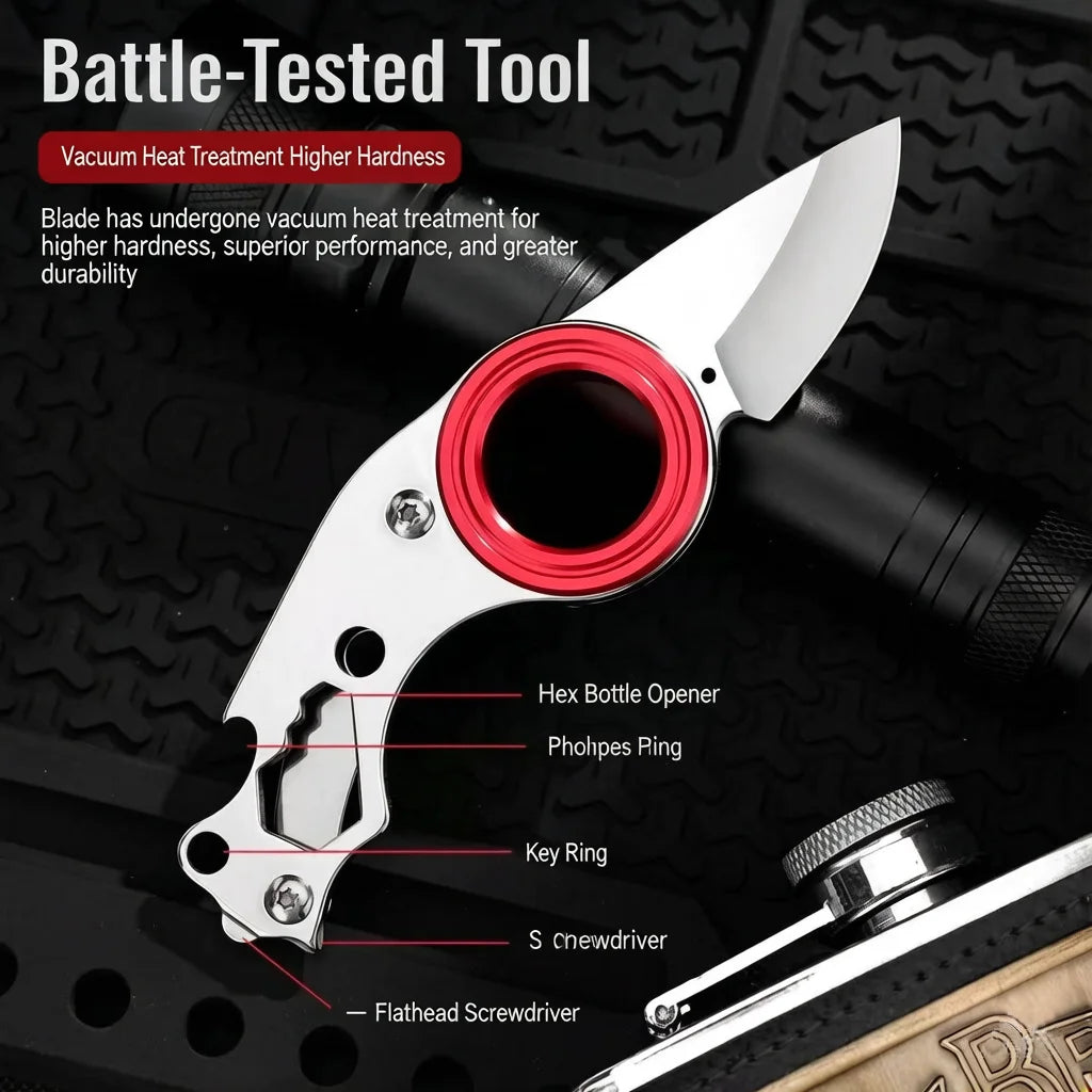 Mini Portable Stainless Steel Outdoor EDC Tool Key Chain Pendant Is the Perfect Tool for Opening Packages and Daily Use Pi-Mart