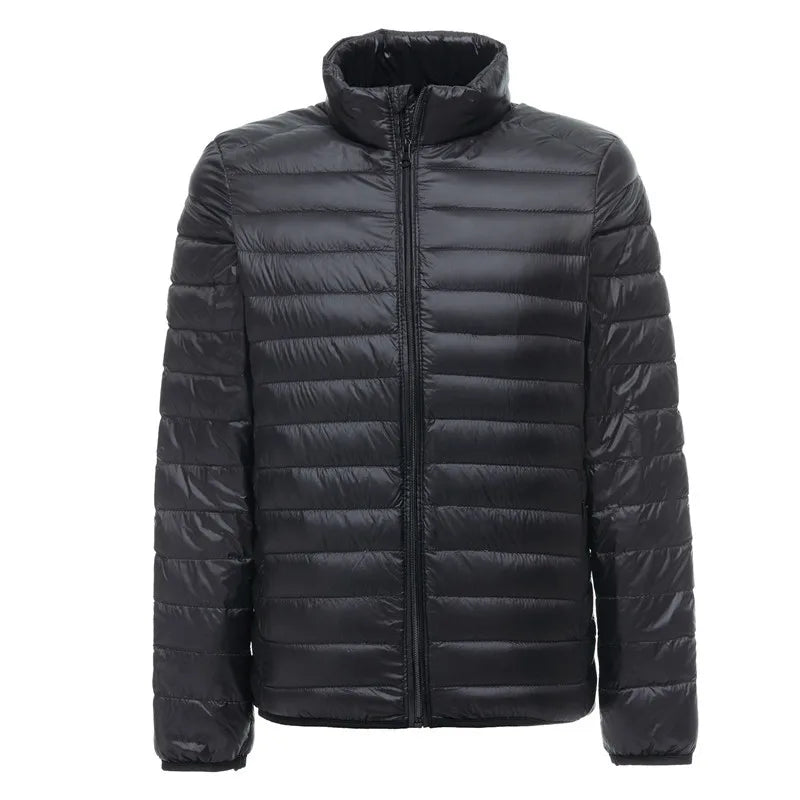 Men's Lightweight Water-Resistant Packable Puffer Jacket 2023 New Arrivals Autumn Winter Male Fashion Stand Collar Down Coats Pi-Mart