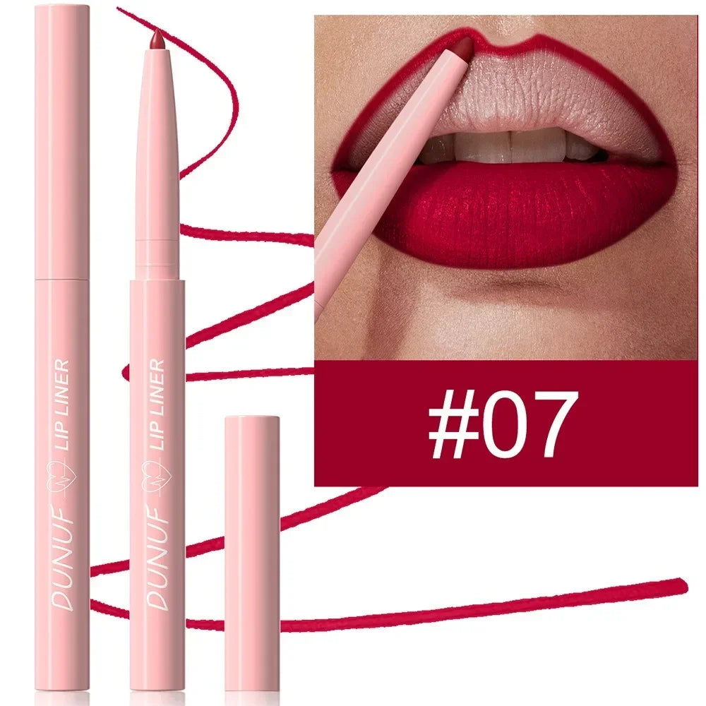 Lip Liner Pencil Long-Lasting Matte Creamy Plumping Lip Stain Waterproof Natural Nude Brown Slim Lip Liner Makeup Pi-Mart