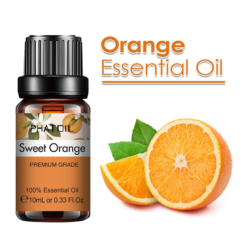 PHATOIL 10ml Ginger Essential Oil for Perfume Candles Making Spa Massage Humidifier Rose Jasmine Pine Needles Tangerine Thyme Pi-Mart